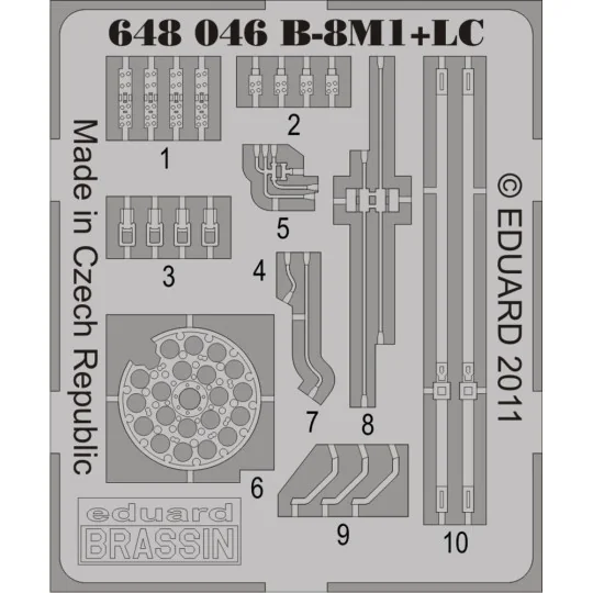 Rocket launcher B-8M1 and loading cart - Eduard Accessories 648046