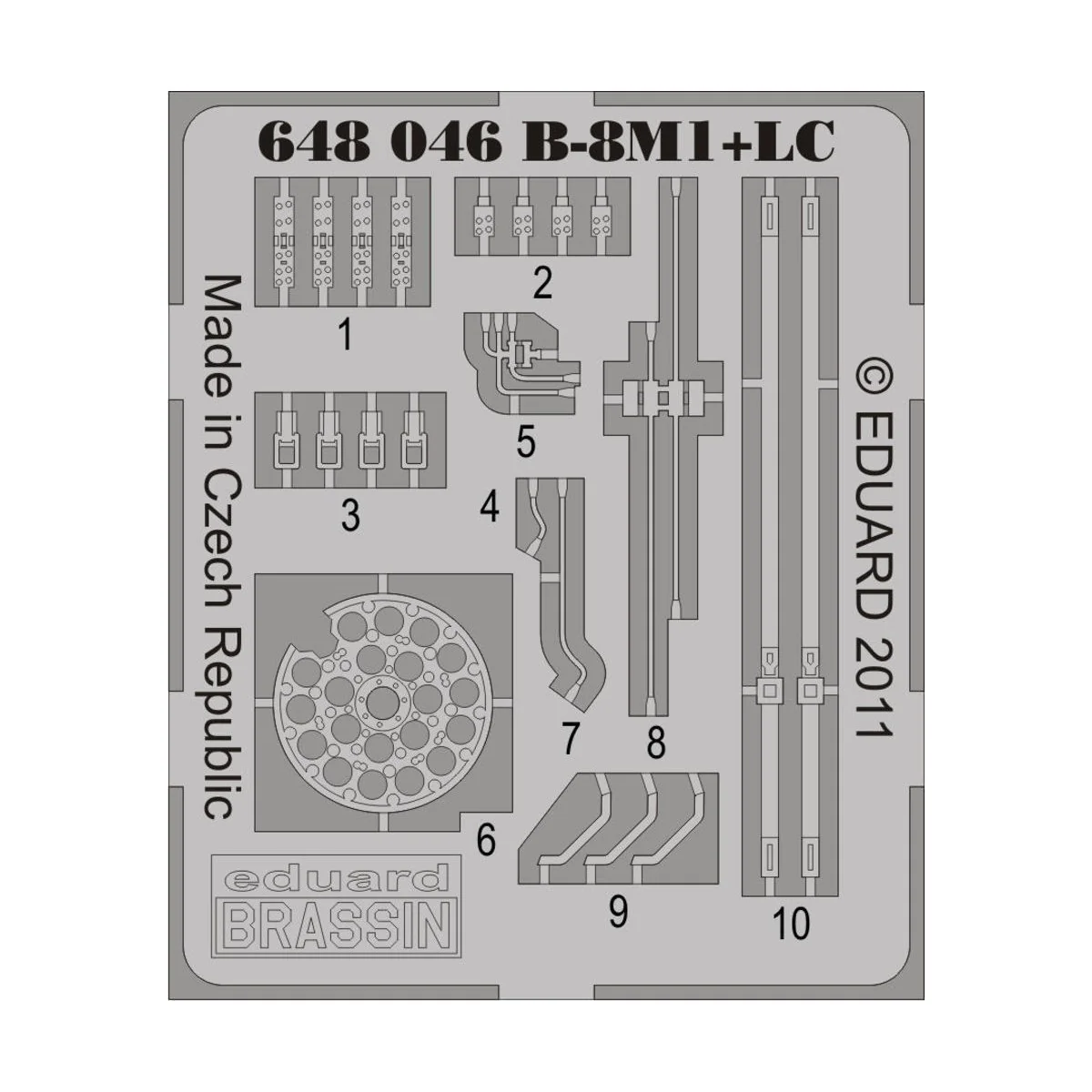 Rocket launcher B-8M1 and loading cart - Eduard Accessories 648046
