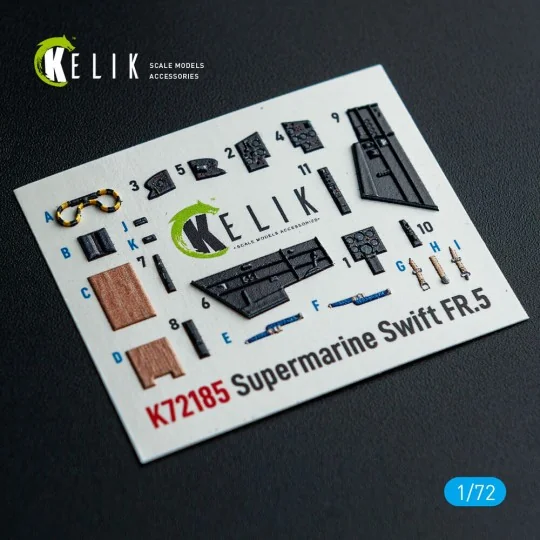 Supermarine Swift FR.5 - interior 3D decals for AirFix kit, 1/72 - ...