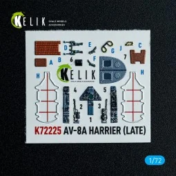 AV-8A Harrier (late) - interior 3D decals for Italeri kit, 1/72 - K...