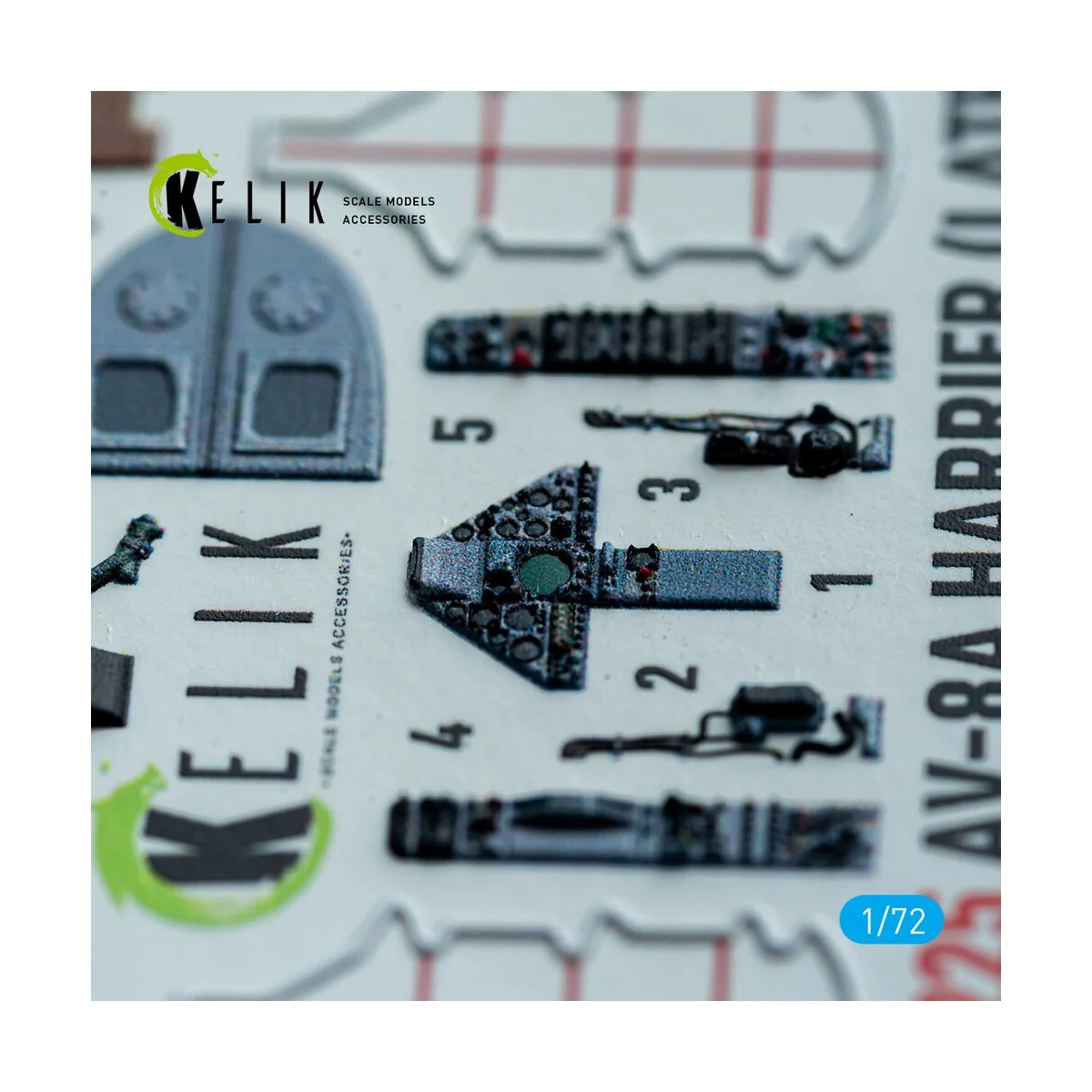 AV-8A Harrier (late) - interior 3D decals for Italeri kit, 1/72 - K...