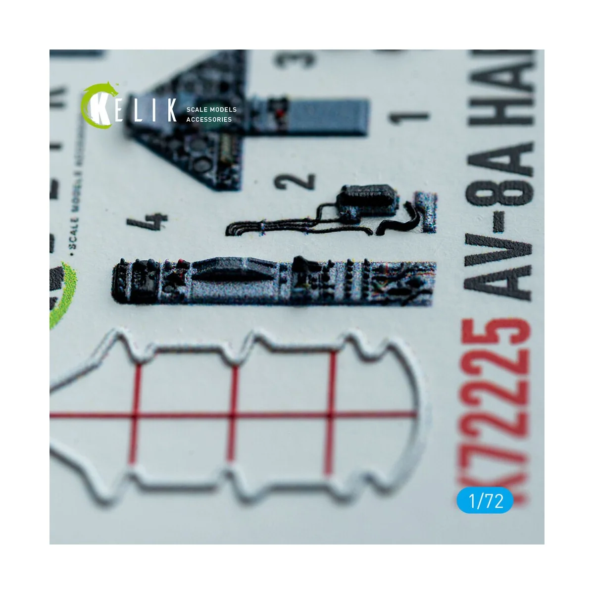 AV-8A Harrier (late) - interior 3D decals for Italeri kit, 1/72 - K...