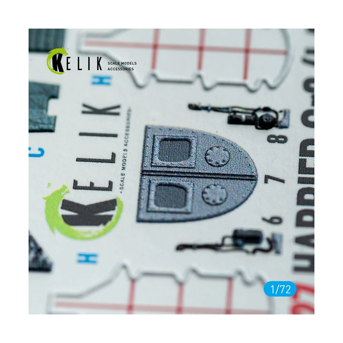 Harrier Gr3 (Late)- interior 3D decals for Italeri kit, 1/72 - Keli...