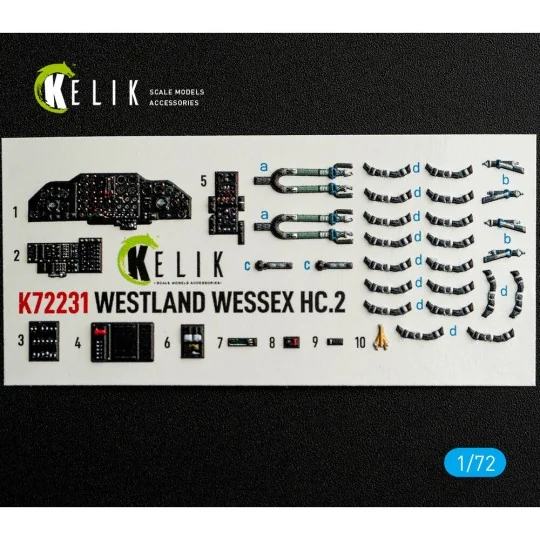 WESTLAND WESSEX HC.2 - interior 3D decals for AirFix kit, 1/72 - Ke...