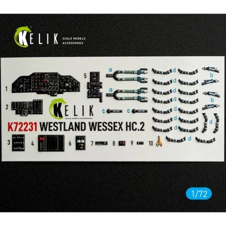 WESTLAND WESSEX HC.2 - interior 3D decals for AirFix kit, 1/72 - Ke...
