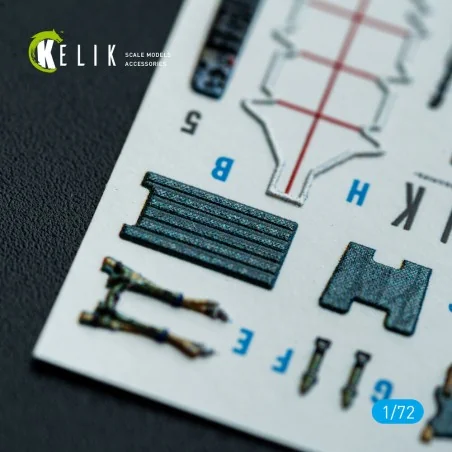 Harrier Gr3 (Late)- interior 3D decals for Italeri kit, 1/72 - Keli...