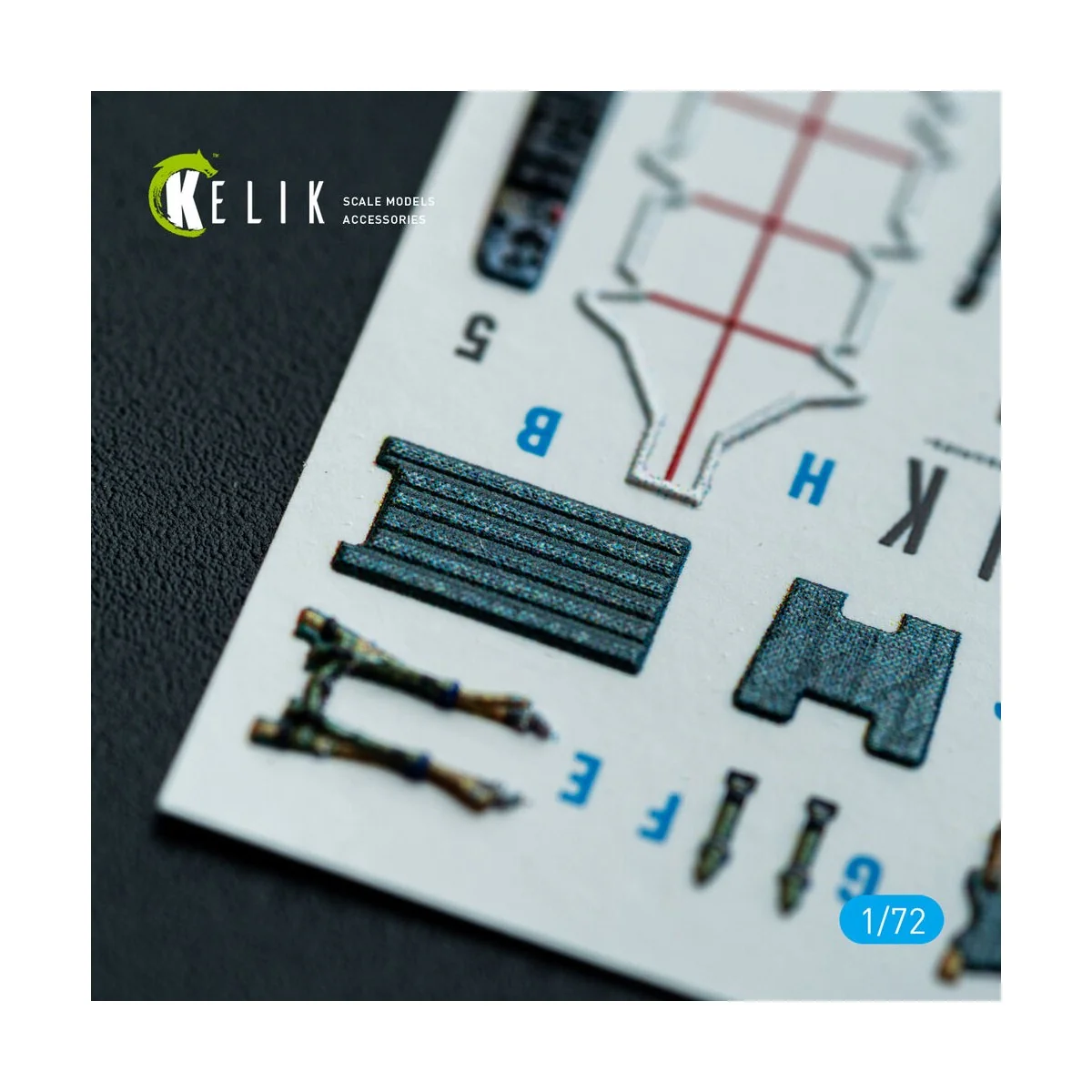 Harrier Gr3 (Late)- interior 3D decals for Italeri kit, 1/72 - Keli...
