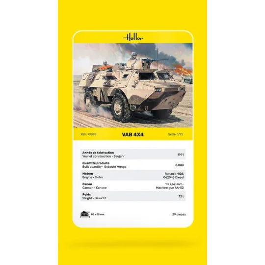VAB 4x4, 1/72 - Heller 79898 VAB 4x4, 1/72 - Heller 79898