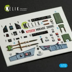 Mirage-2000C - interior 3D decals for DreamModel kit, 1/72 - Kelik ... 2