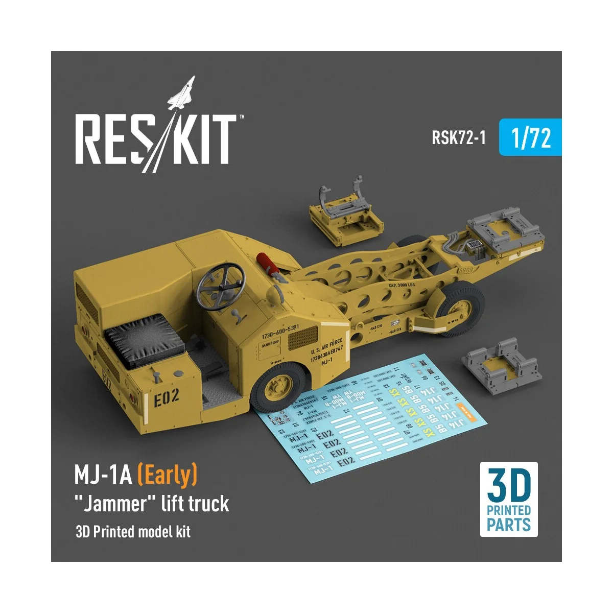 MJ-1A (Early) Jammer lift truck (3D Printed model kit), 1/72 - ResK...