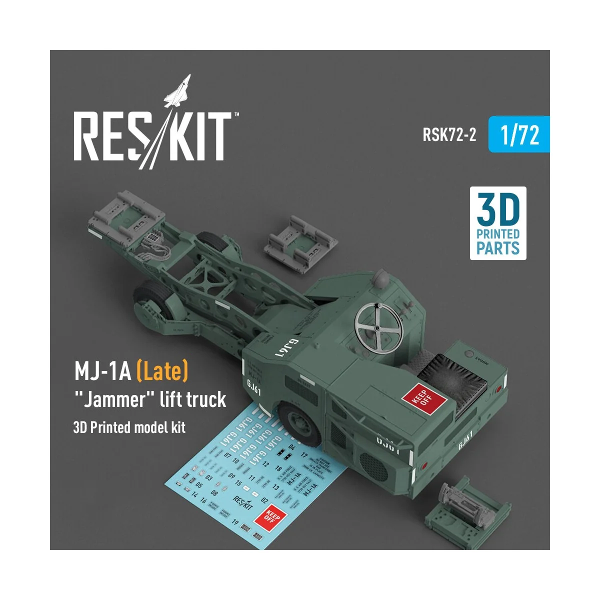 MJ-1A (Late) Jammer lift truck (3D Printed model kit), 1/72 - ResKi...