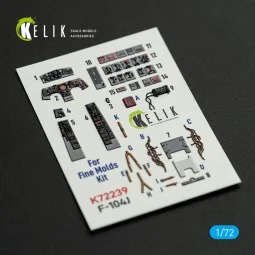 F-104J - interior 3D decals for Fine Molds kit, 1/72 - Kelik K72239 2
