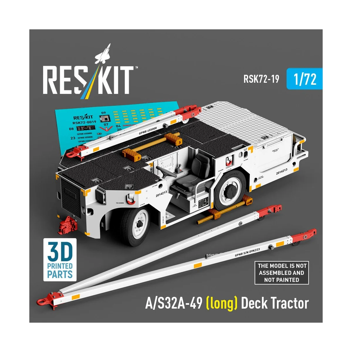 A/S32A-49 (long) Deck Tractor (3D Printed model kit), 1/72 - ResKit...