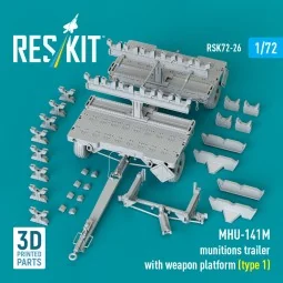 MHU-141M munitions trailer with weapon platform (type 1) (3D Printe... 2