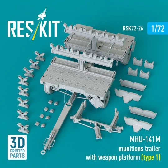 MHU-141M munitions trailer with weapon platform (type 1) (3D Printe...