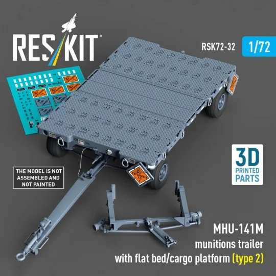 MHU-141M munitions trailer with flat bed/cargo platform (type 2) (3...