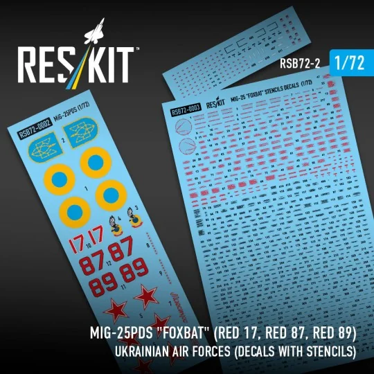 MiG-25PDS Foxbat (Red 17, Red 87, Red 89) Ukrainian Air Forces (Dec...