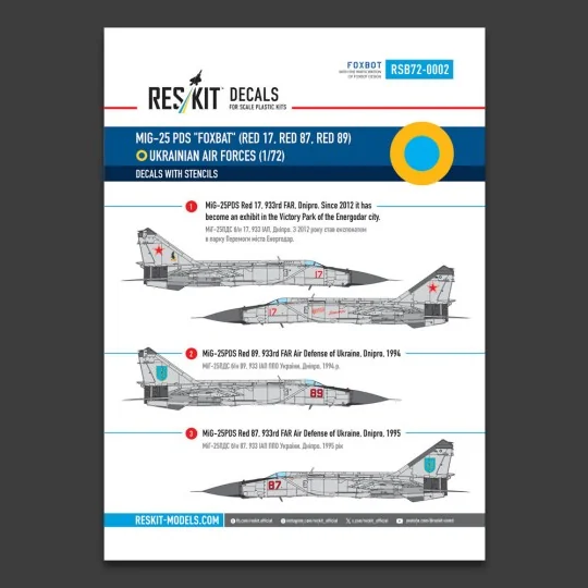 MiG-25PDS Foxbat (Red 17, Red 87, Red 89) Ukrainian Air Forces (Dec...