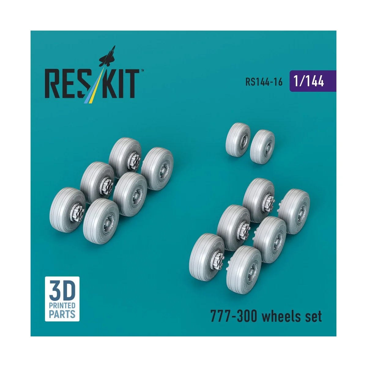 777-300 wheels set (3D printed), 1/144 - ResKit Models RS144-0016