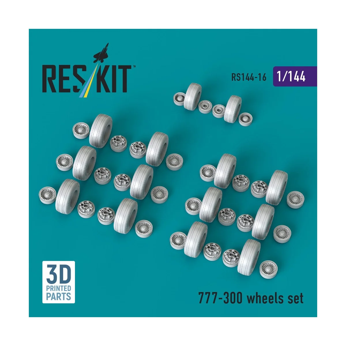777-300 wheels set (3D printed), 1/144 - ResKit Models RS144-0016