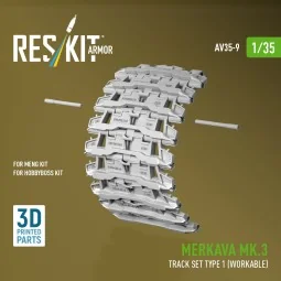 Merkava Mk.3 track set Type 1 (Workable) for Meng/HobbyBoss kit (3D...