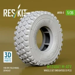 M1240A1 M-ATV wheels set (weighted) (5 pcs) for Rye Field Model (RF... 2