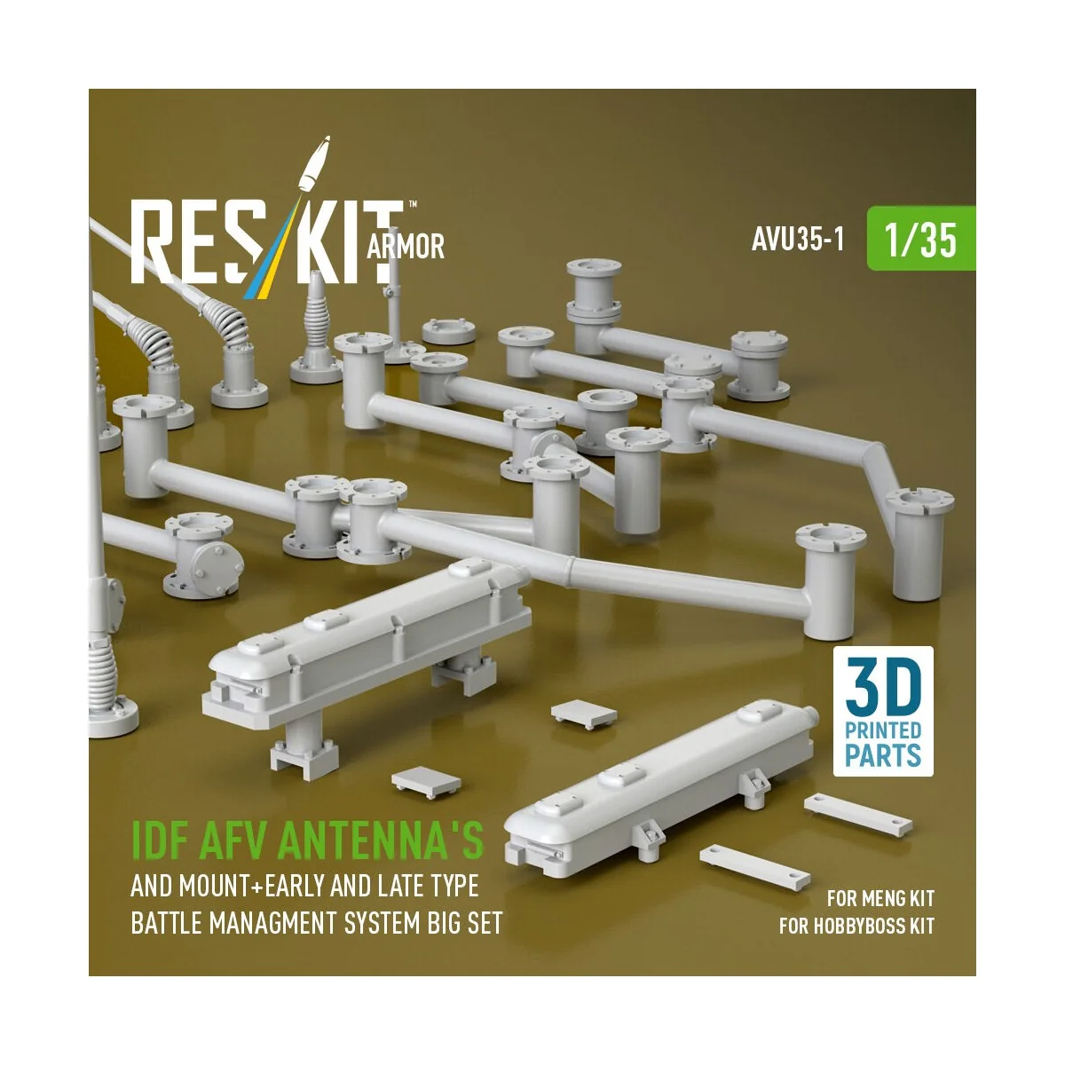 IDF AFV antenna's and mount+early and late type battle managment sy...