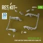 Merkava Mk.3 front and rear towing horns with chains for Meng/Hobby...