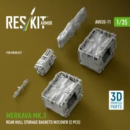 Merkava Mk.3 rear hull storage baskets w/cover (2 pcs) for Meng kit... 2