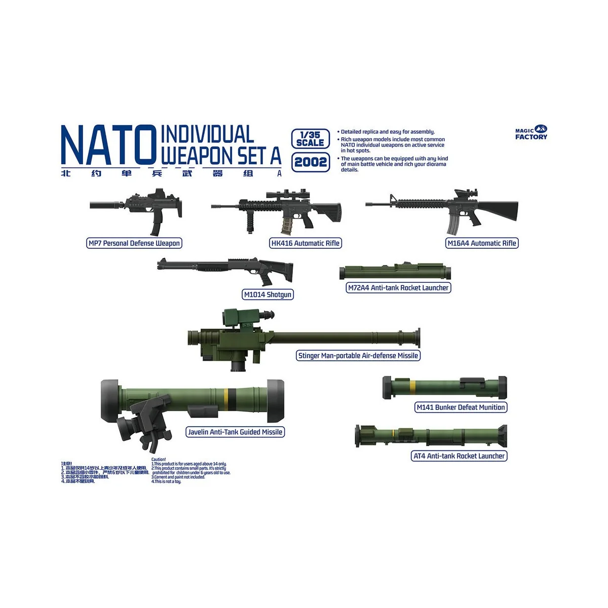 NATO Individual Weapon Set A(A kit incl.2 pcs of each weapon, 1/35 ...