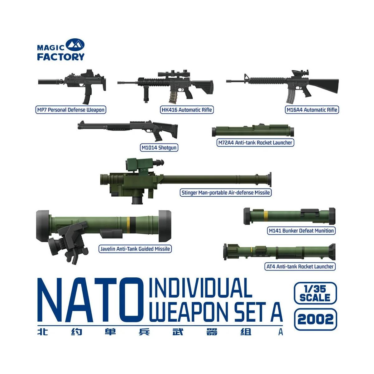 NATO Individual Weapon Set A(A kit incl.2 pcs of each weapon, 1/35 ...