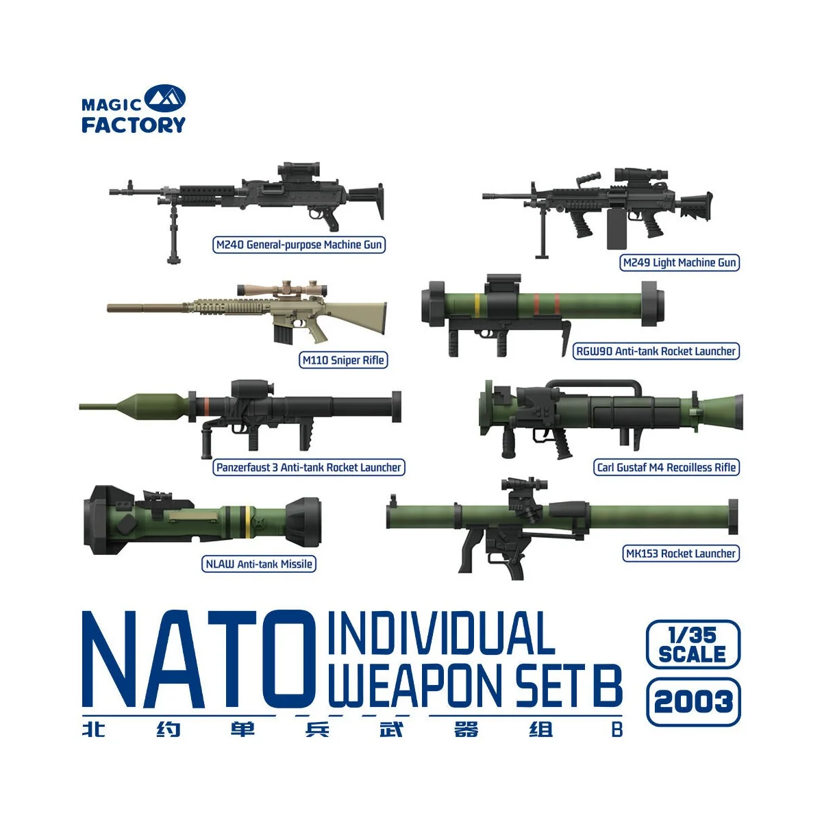 NATO Individual Weapon Set B(A kit incl.2pcs of each weapon, 1/35 -...
