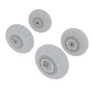Bf 110 C/D main undercarriage wheels, 1/48 - Eduard Accessories 648052 Bf 110 C/D main undercarriage wheels, 1/48 - Eduard Accessories 648052