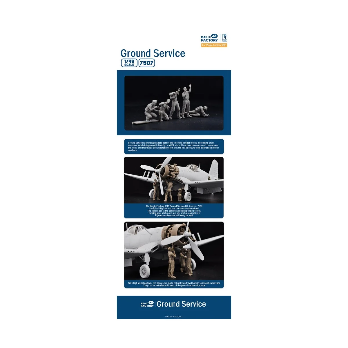 1/48 Ground Service Crew Set, 1/48 - Magic Factory 7507