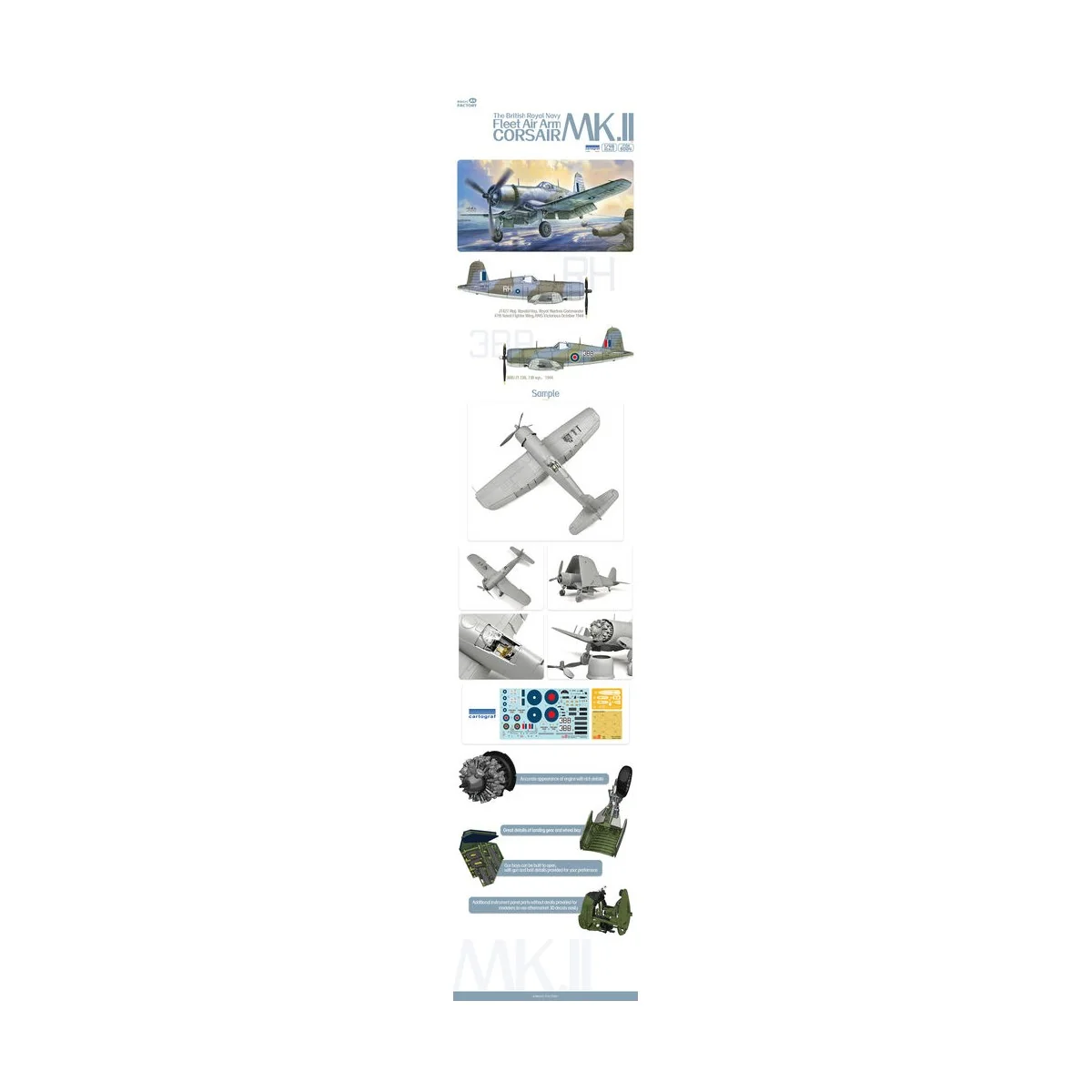 The British Royal Navy Fleet Air Arm Corsair MK. II, 1/48 - Magic F...
