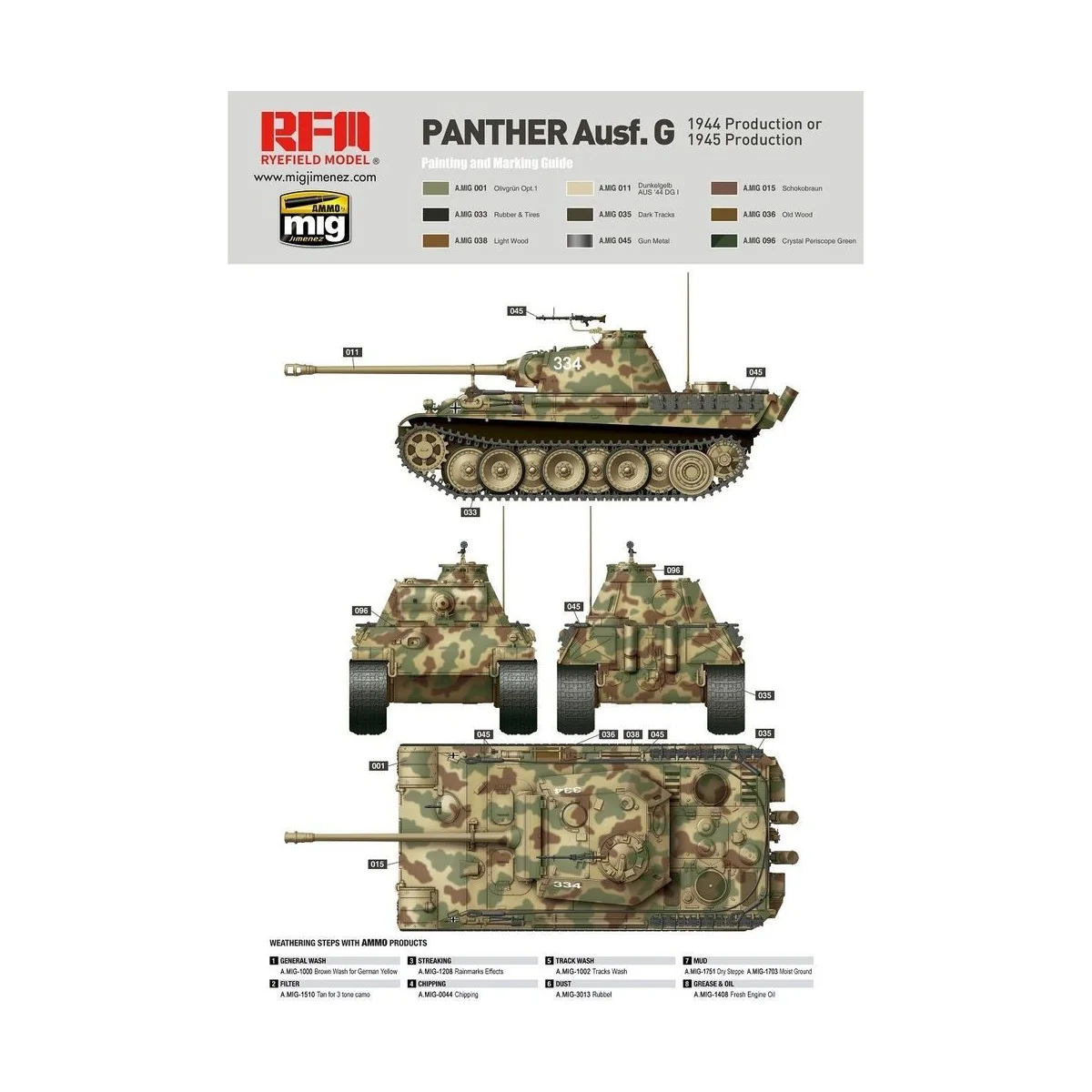 Panther Ausf.G Early/Late productions, 1/35 - Rye Field Model 5018