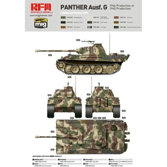 Panther Ausf.G Early/Late productions, 1/35 - Rye Field Model 5018