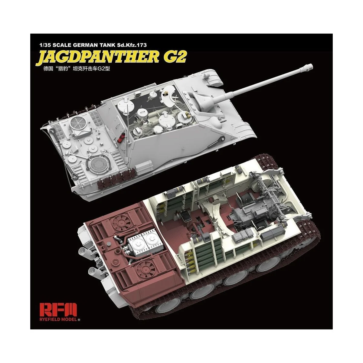 Jagdpanther G2 with full interior&workab track links, 1/35 - Rye Fi...