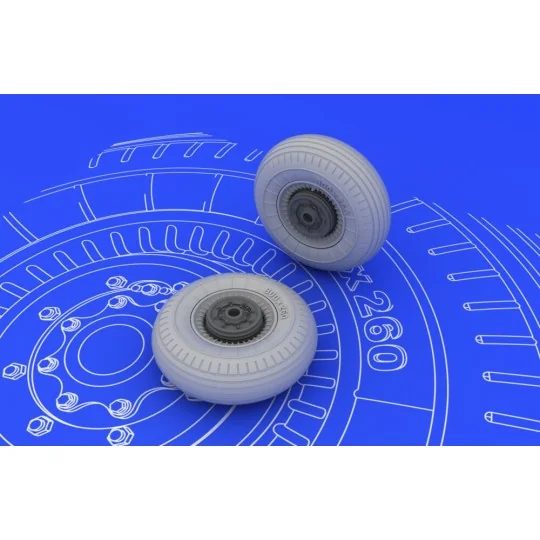 II-2 Shturmovik wheels for Tamiya, 1/48 - Eduard Accessories 648072