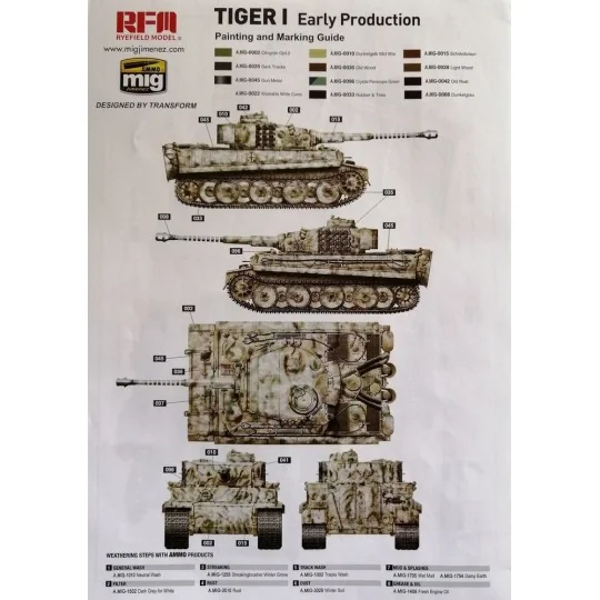 TIGER EARLY PRODUCTION W/FULL INTERIOR, 1/35 - Rye Field Model 5025