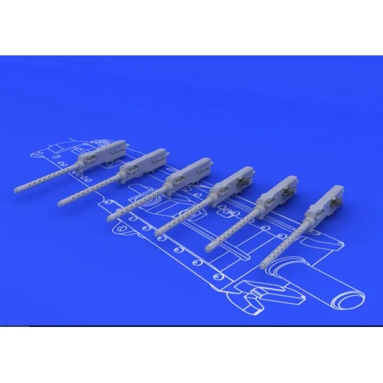 Browning M-2 guns (6 pcs.), 1/48 - Eduard Accessories 648075