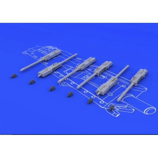 Browning M-2 guns (6 pcs.), 1/48 - Eduard Accessories 648075