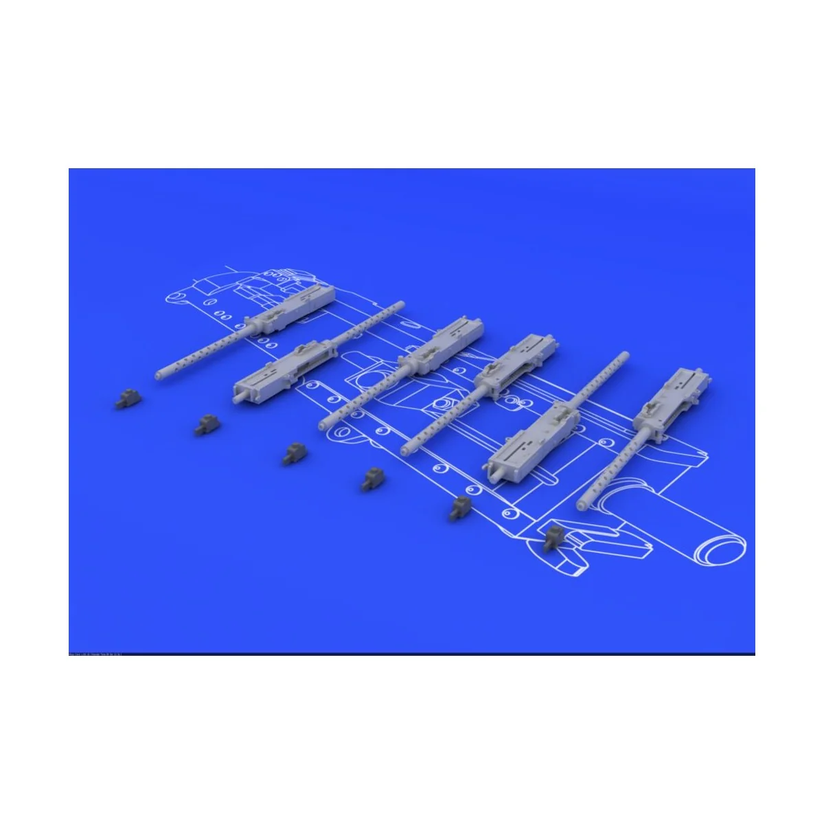 Browning M-2 guns (6 pcs.), 1/48 - Eduard Accessories 648075