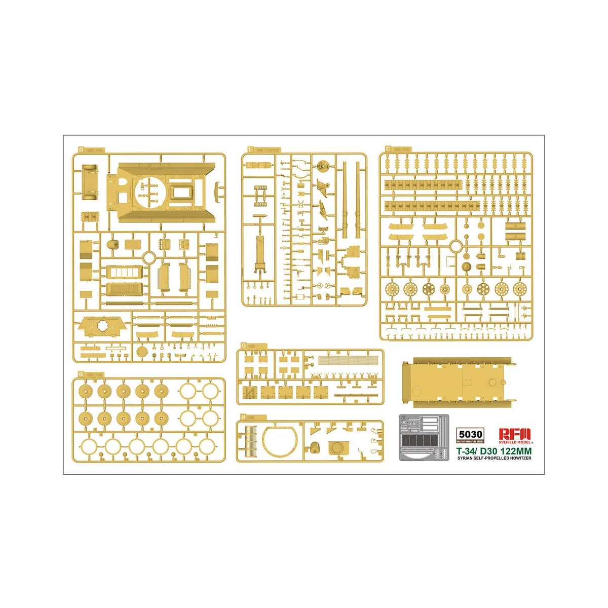 T-34/D-30 122MM SYRIAN SELF-PROPELLED HOWITZER, 1/35 - Rye Field Mo...