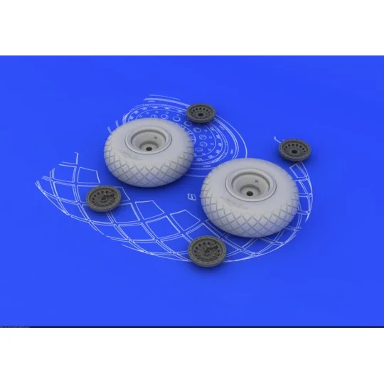 B-17 wheels - Eduard Accessories 648078