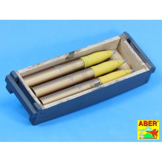 8, 8 cm Tiger I high-explosive Ammo with box, 1/16 - Aber Models 16014