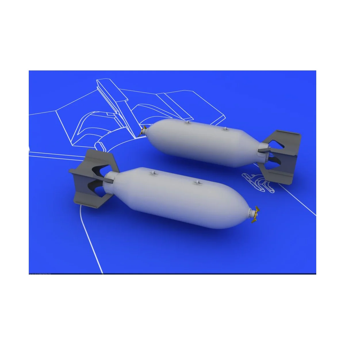 US 500lb bombs (2 pcs), 1/48 - Eduard Accessories 648081