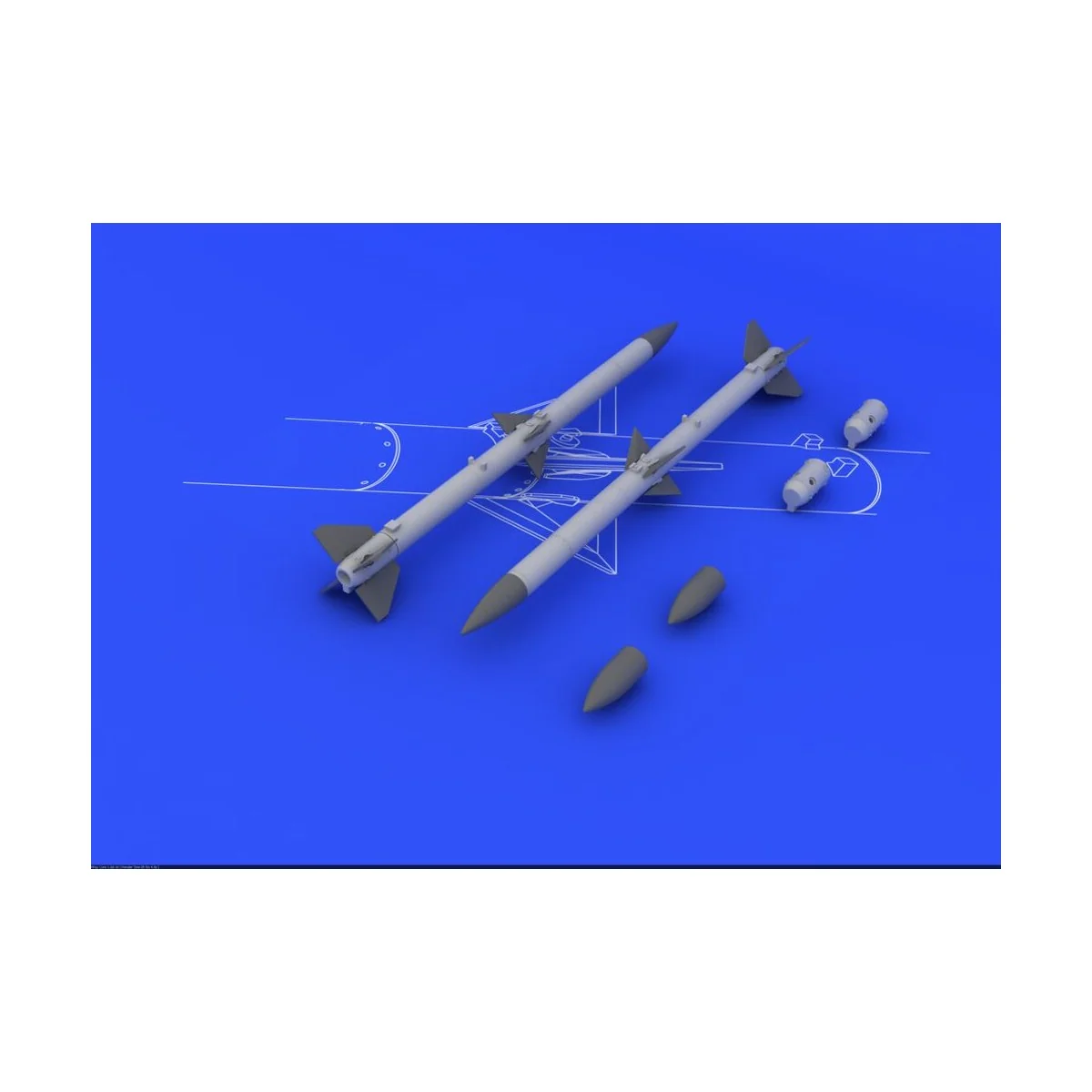 AIM-120A/B AMRAAM (2pcs), 1/48 - Eduard Accessories 648084