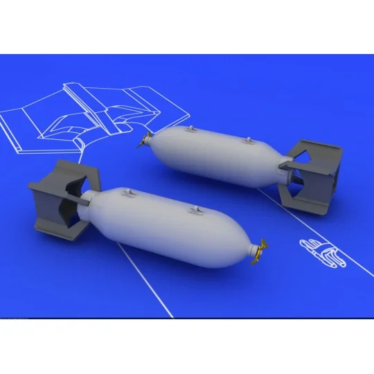 US 250lb bombs (2 pcs) - Eduard Accessories 648086
