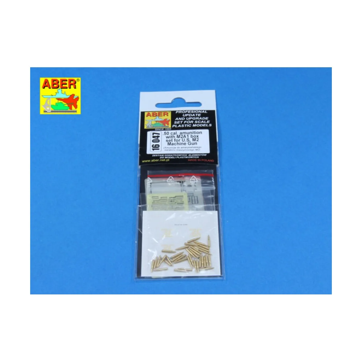 .50 cal. Amuunition with box set for M2 MG, 1/16 - Aber Models 16047